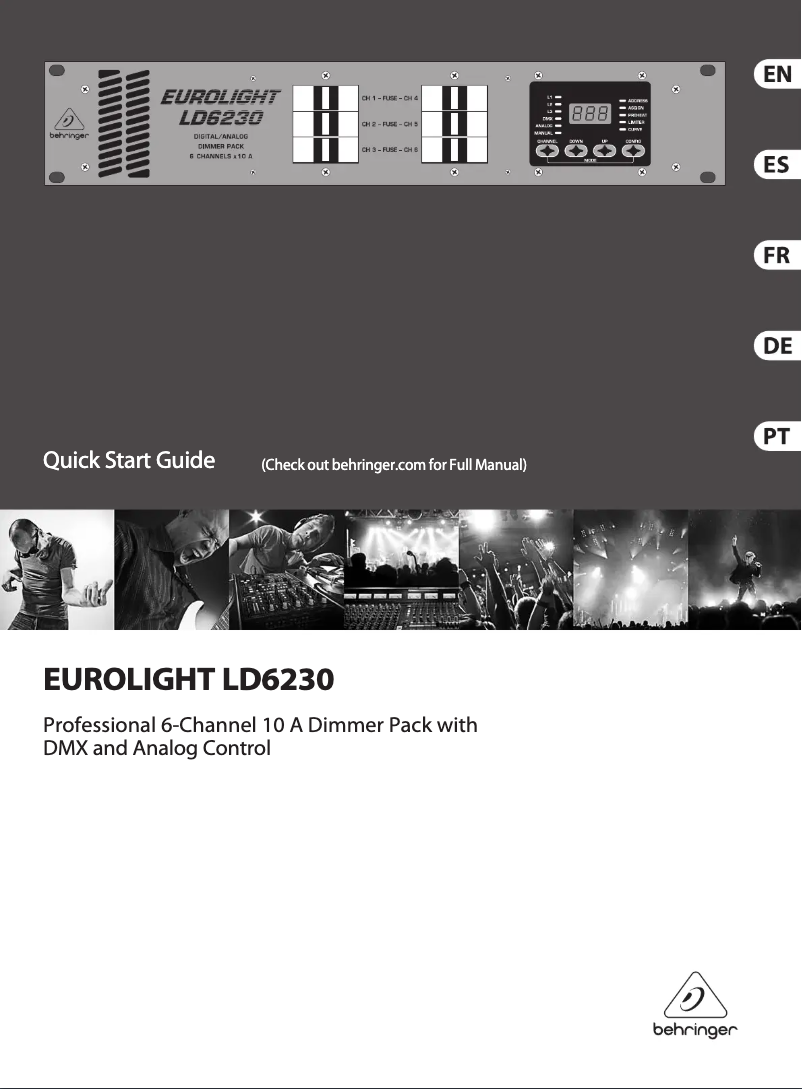 Image de la première page du manuel de l'appareil EUROLIGHT LD6230