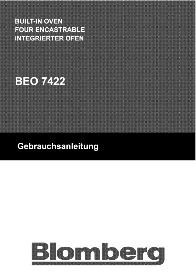 Page n°1 - Manuel utilisateur Blomberg BEO 7422