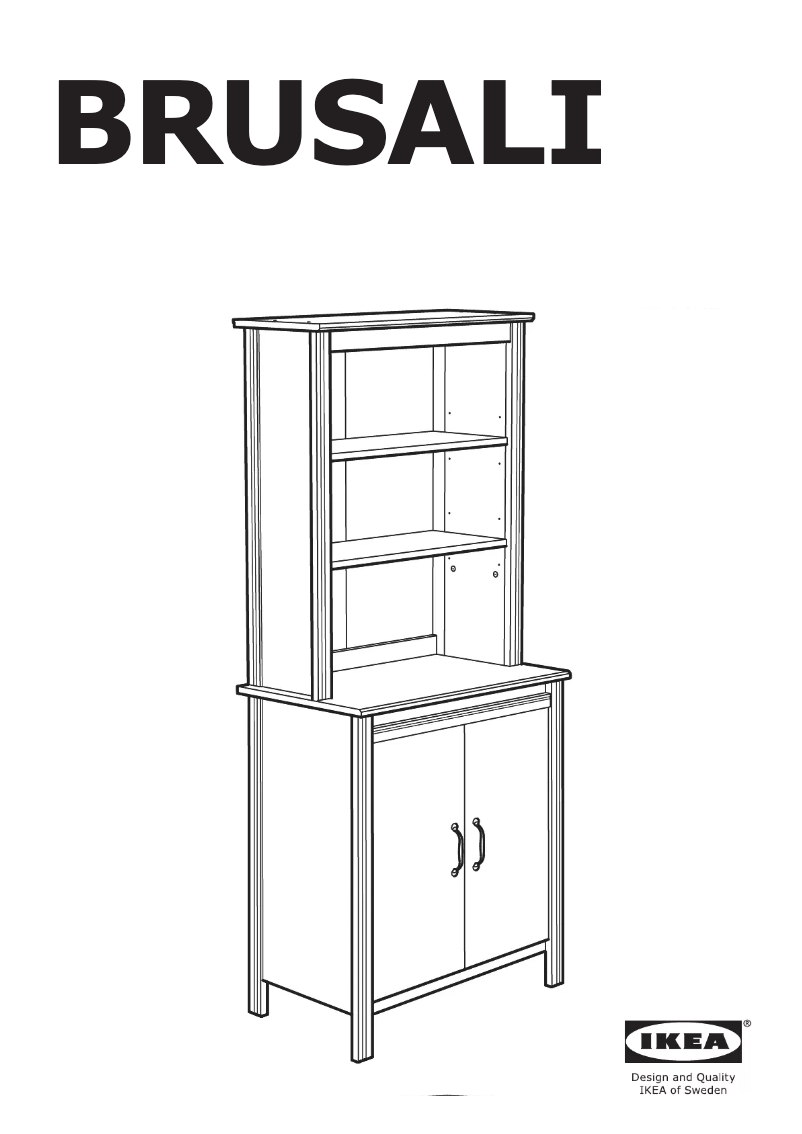 Page 1 de la notice Instructions / montage Ikea BRUSALI