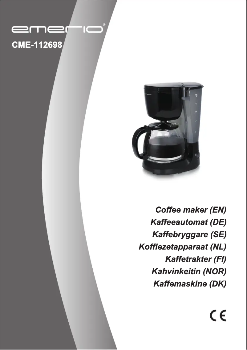 Image de la première page du manuel de l'appareil CME-112698