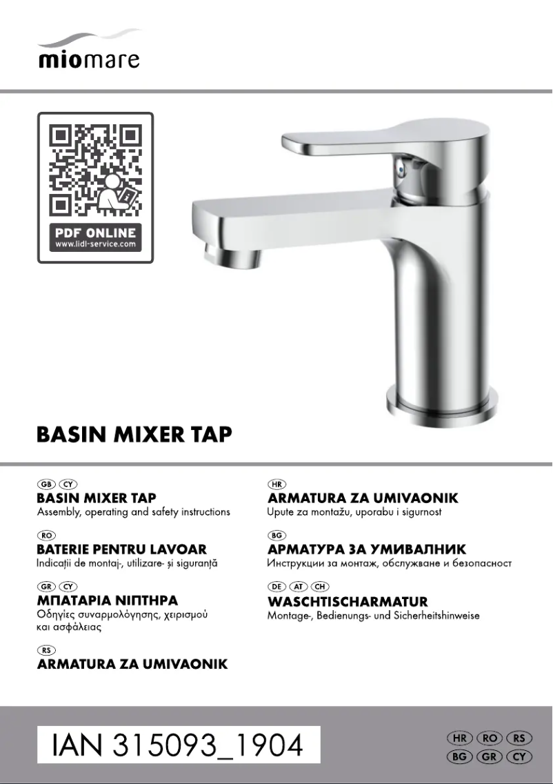 Image de la première page du manuel de l'appareil IAN 315093