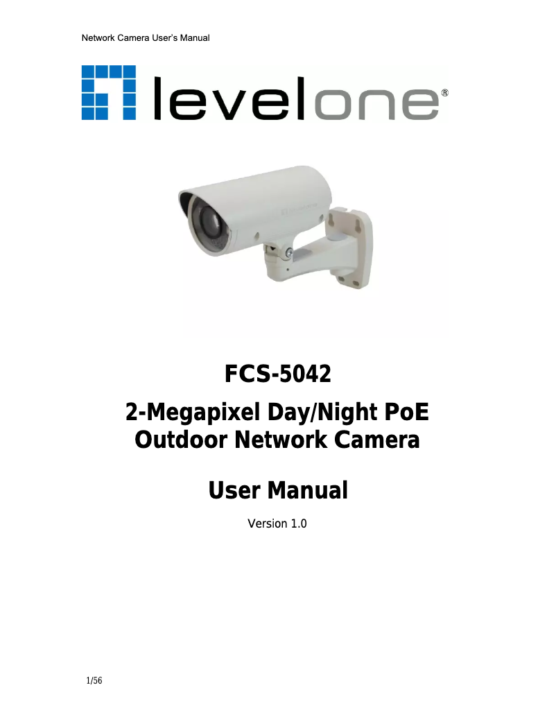 Page 1 de la notice Manuel utilisateur LevelOne FCS-5042