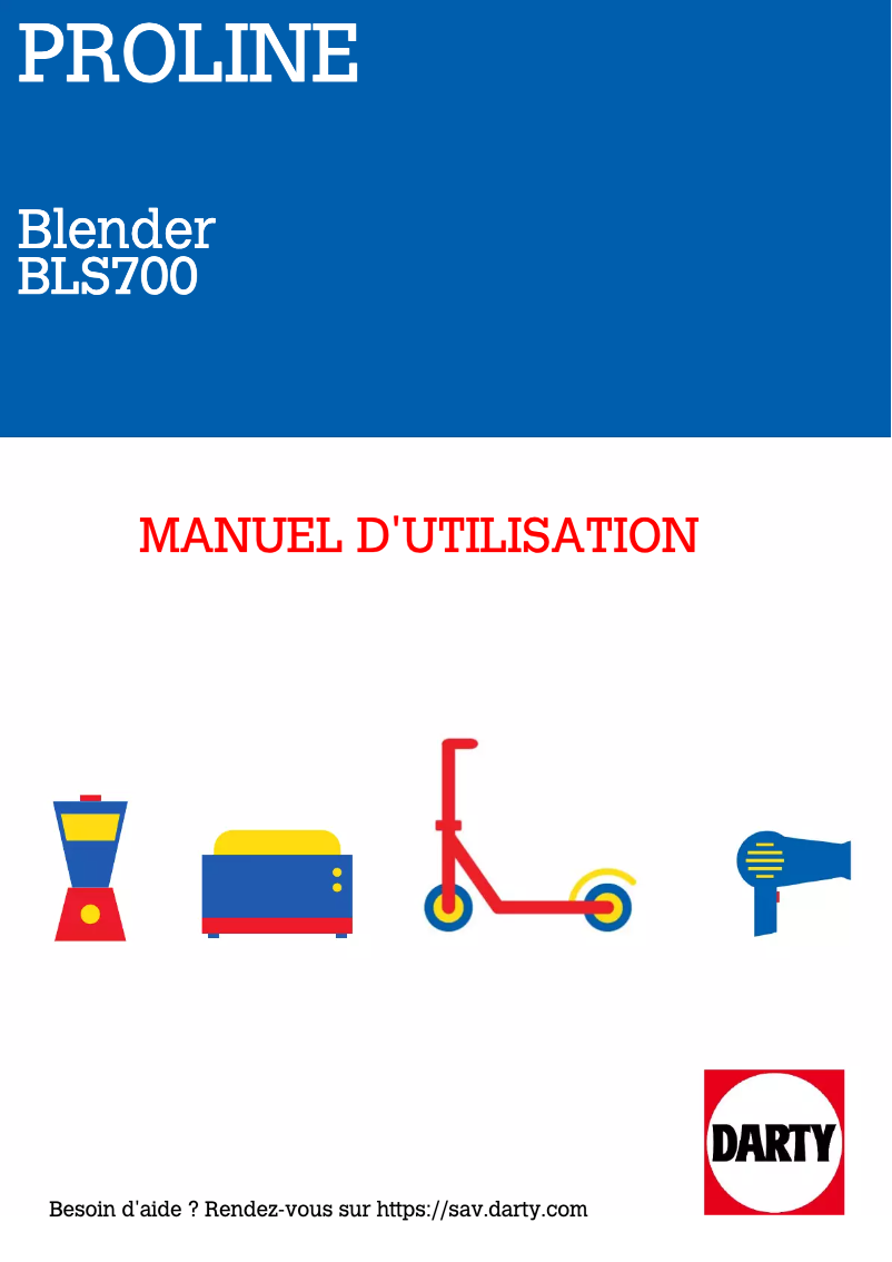 Image de la première page du manuel de l'appareil BLS700