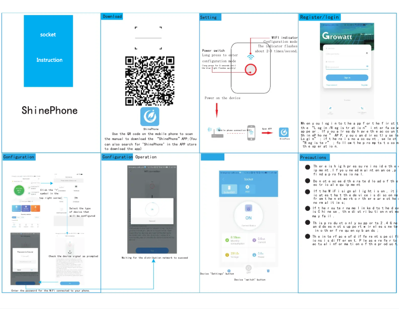 Page 1 de la notice Manuel utilisateur Growatt GroPIug