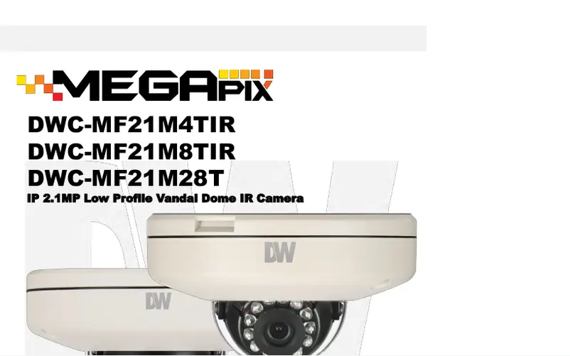 Page n°1 - Manuel utilisateur Digital Watchdog MEGAPIX DWC-MF21M8TIR