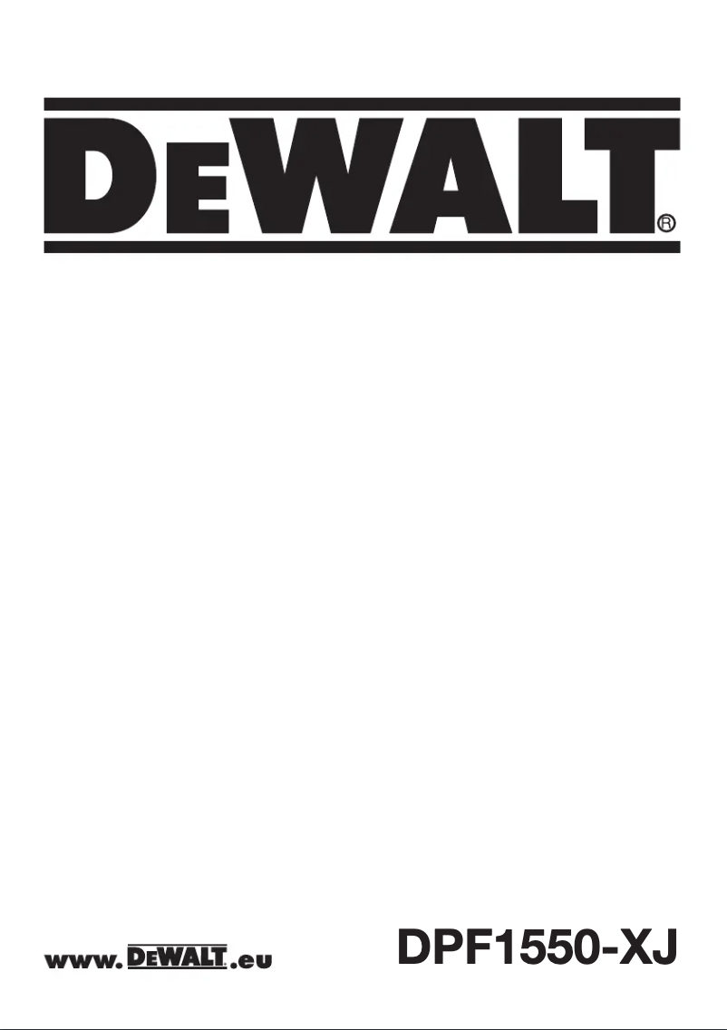 Page n°1 - Manuel utilisateur DeWalt DPF1550