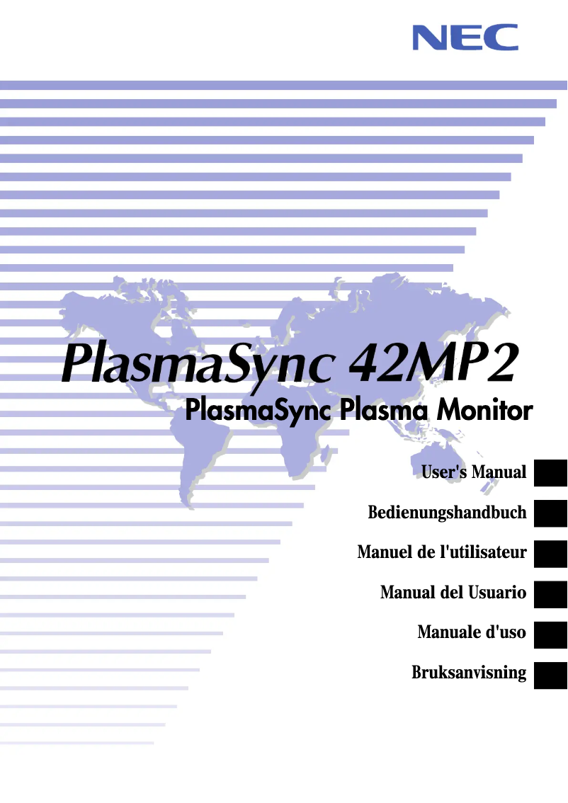 Imagen de la primera página del manual del dispositivo PlasmaSync 42VM2