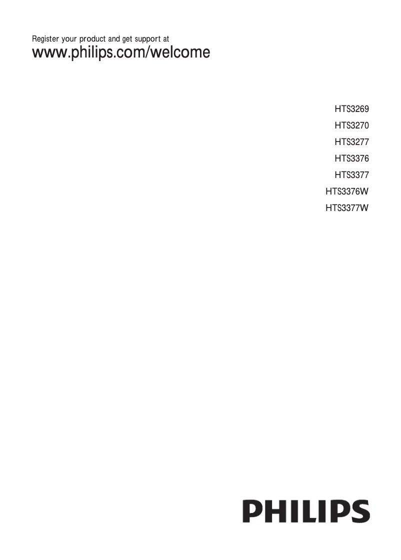 Image de la première page du manuel de l'appareil HTS3269