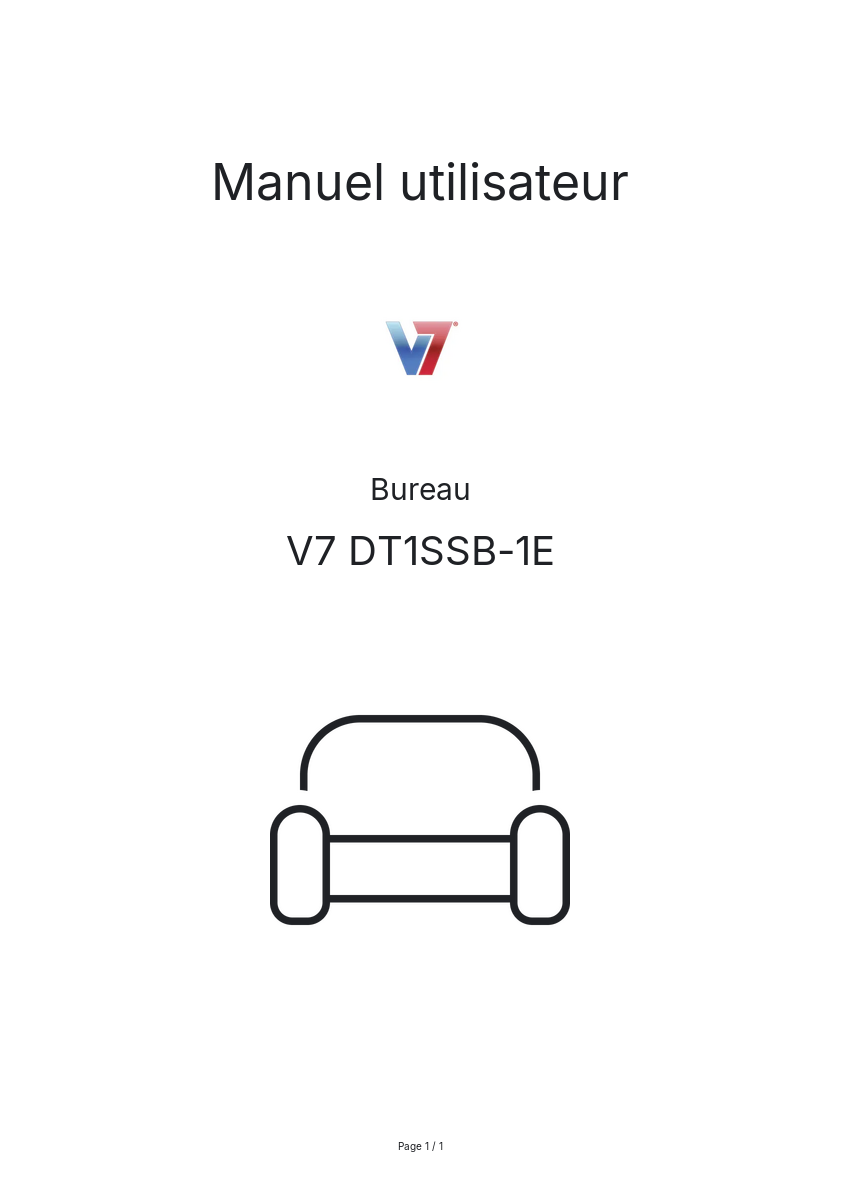 Page n°1 - Manuel utilisateur V7 DT1SSB-1E