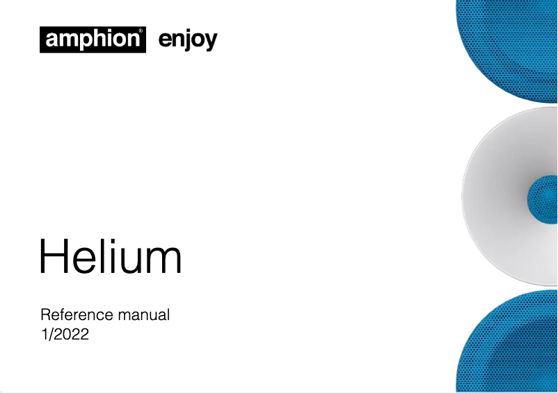 Page n°1 - Manuel utilisateur Amphion Helium 410