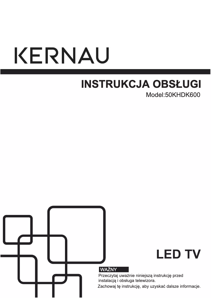 Page n°1 - Manuel utilisateur Kernau 50 KFHDK 600