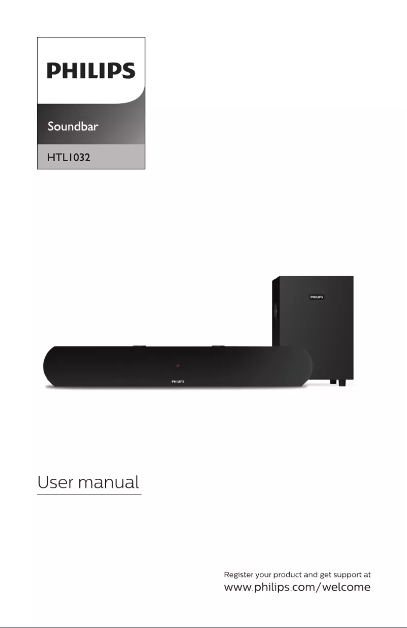 Page 1 de la notice Manuel utilisateur Philips HTL1032