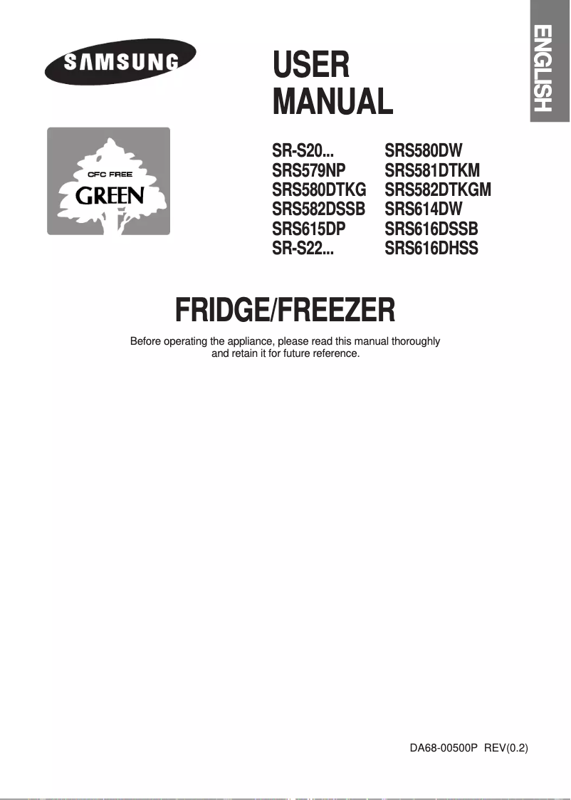 Page 1 de la notice Manuel utilisateur Samsung SR-20DTCS