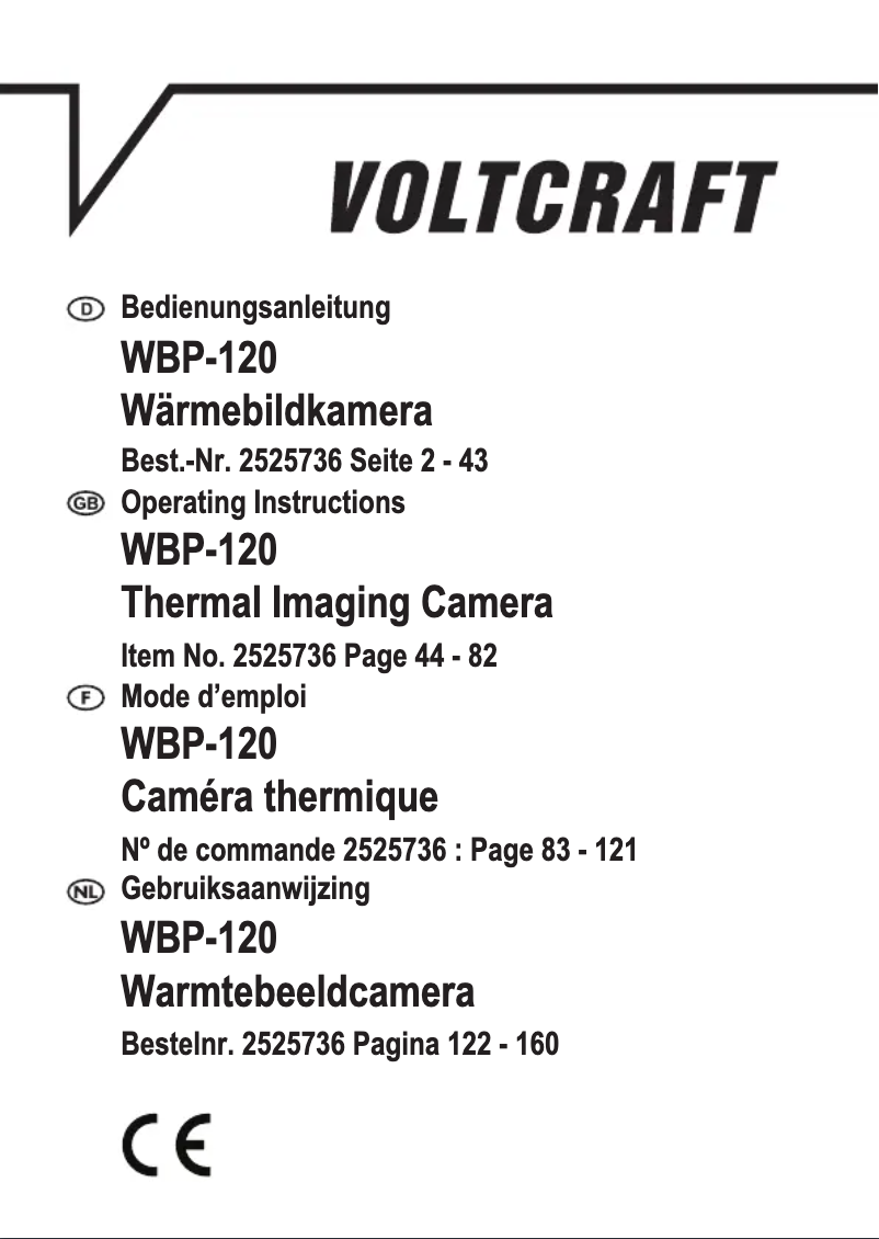 Page n°1 - Manuel utilisateur Voltcraft WBP-120