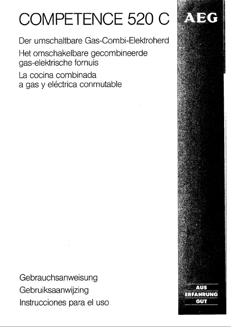 Page n°1 - Manuel utilisateur AEG-Electrolux Competence 520 C