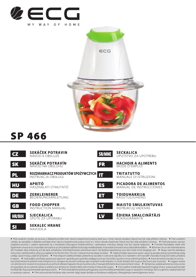 Image de la première page du manuel de l'appareil SP 466
