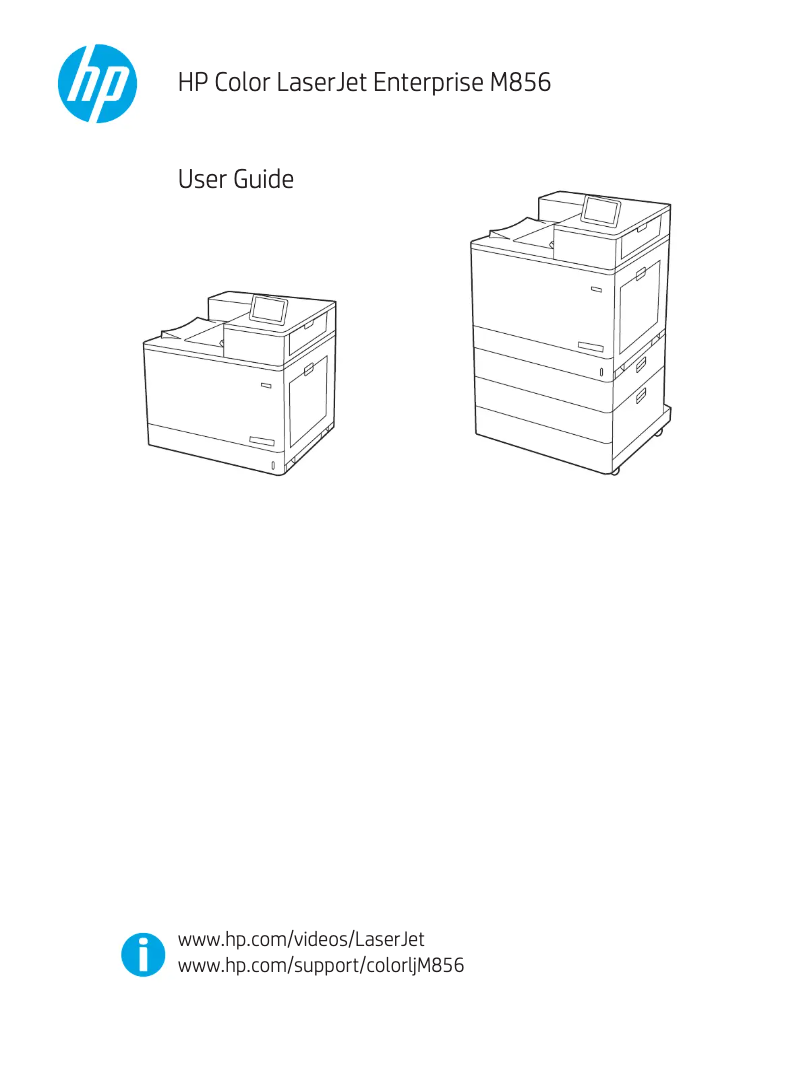 Image de la première page du manuel de l'appareil Color LaserJet Enterprise M856dn