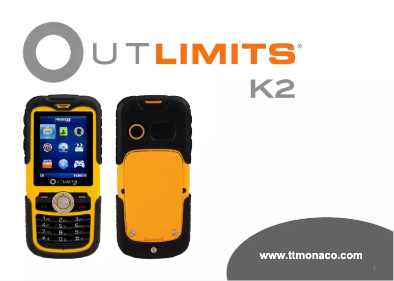Image de la première page du manuel de l'appareil Out Limits K2