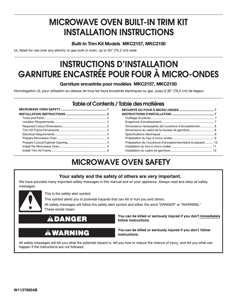Image de la première page du manuel de l'appareil MKC2150AV