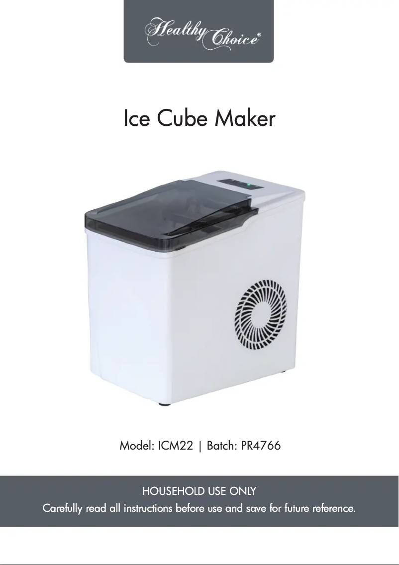 Image de la première page du manuel de l'appareil ICM22