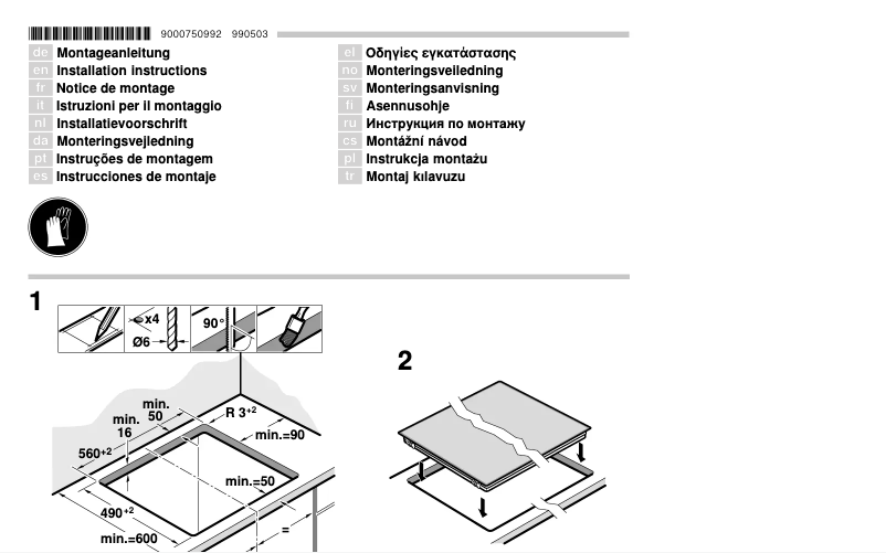 Page 1 de la notice Guide d'installation Siemens iQ100 ET645FEP1C