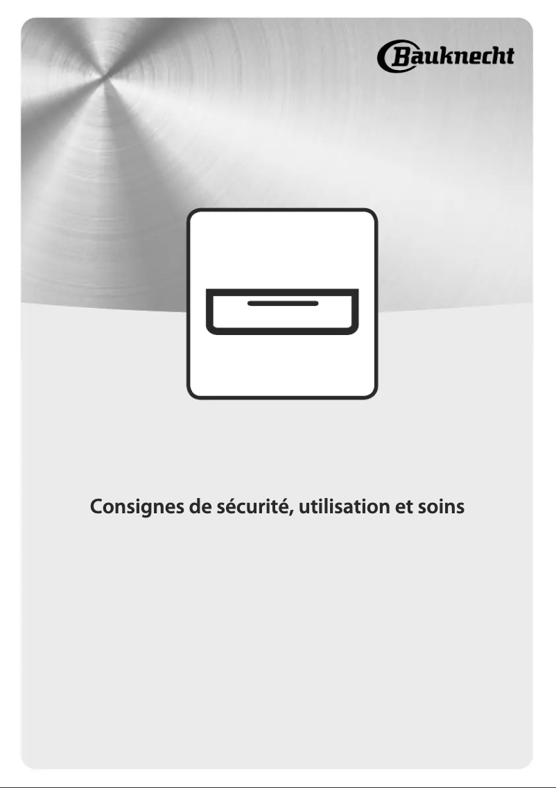 Page n°1 - Manuel utilisateur Bauknecht SVD11 F140