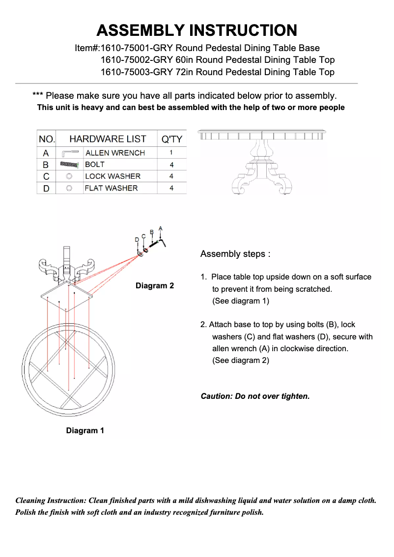 Page n°1 - Manuel utilisateur Hooker 1610-75001-GRY