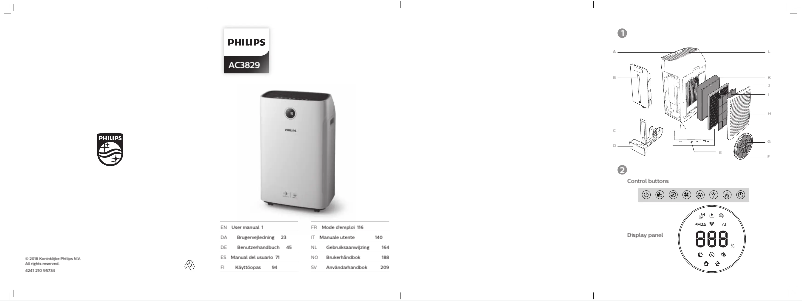 Page n°1 - Manuel utilisateur Philips AC3829
