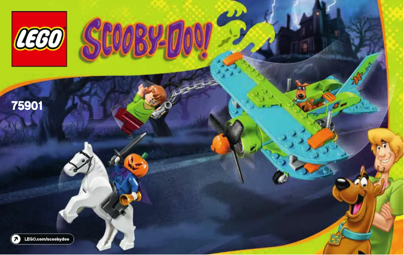 Page 1 de la notice Consignes visuelles Lego Scooby Doo 75901