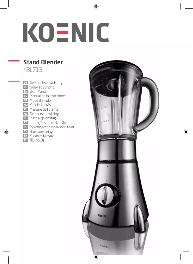 Image de la première page du manuel de l'appareil KBL713