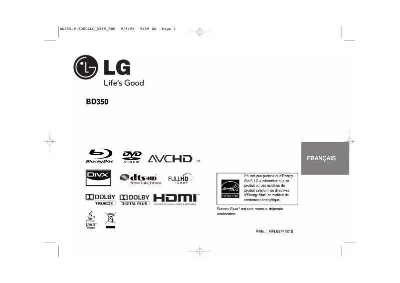 Página 1 del manual Manual de usuario LG BD350