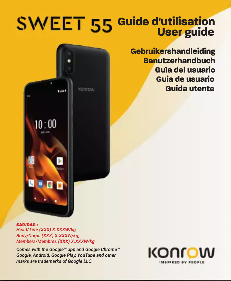 Page n°1 - Manuel utilisateur Konrow Sweet 55