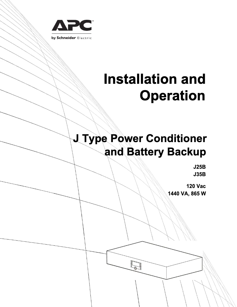 Image de la première page du manuel de l'appareil J35B