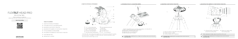 Page 1 de la notice Manuel utilisateur Edelkrone FlexTILT Head PRO