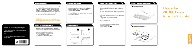 Página 1 del manual Manual de usuario Lenovo AIO 300
