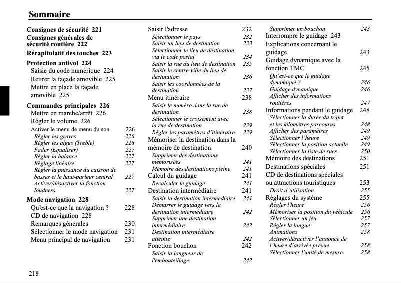 Page 1 de la notice Manuel utilisateur Becker Indianapolis 7920