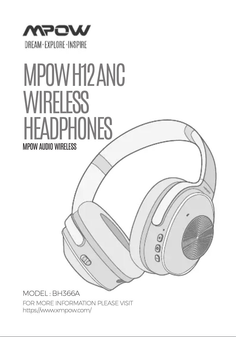 Página 1 del manual Manual de usuario Mpow H12 ANC