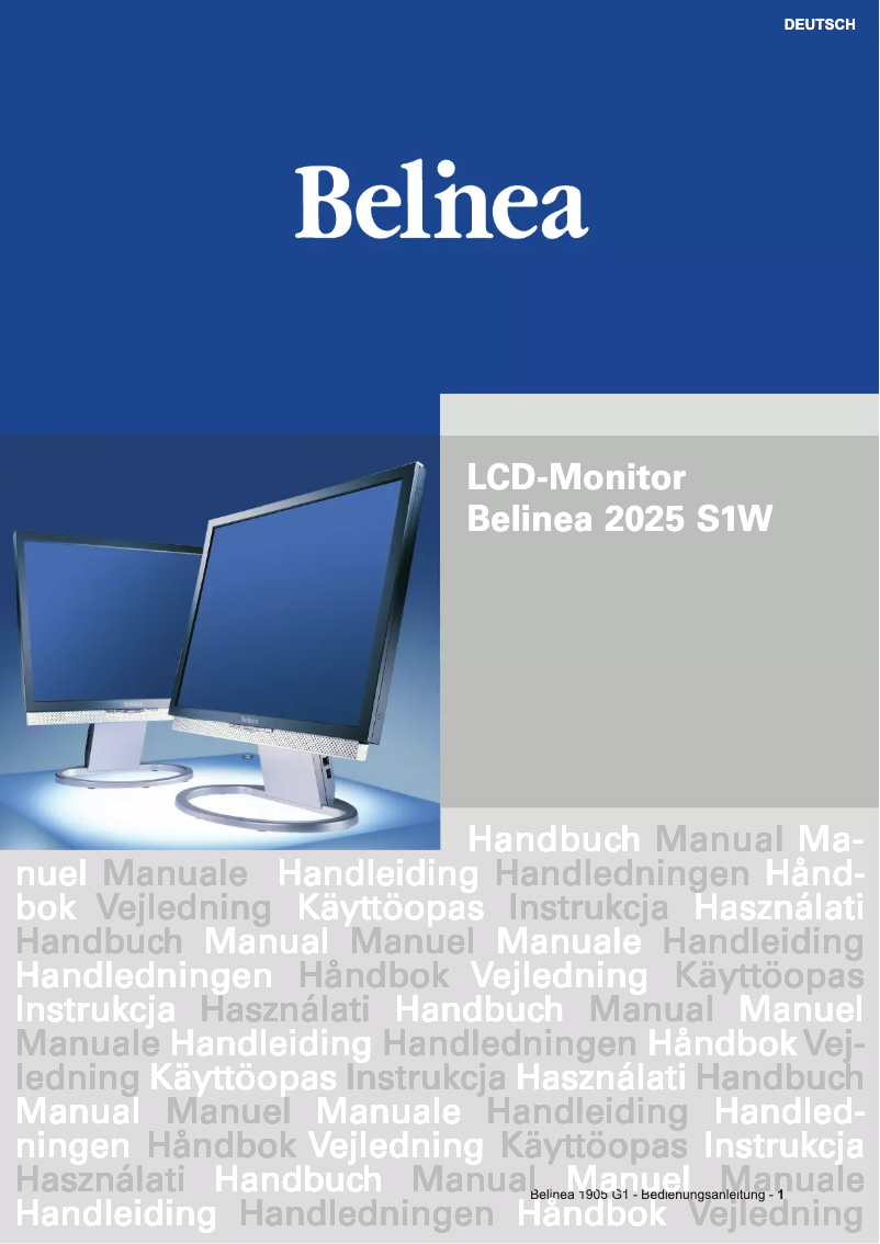 Page n°1 - Manuel utilisateur Belinea 2025 S1W