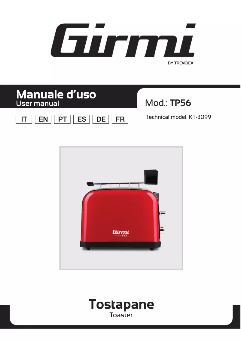 Page n°1 - Manuel utilisateur Girmi TP56