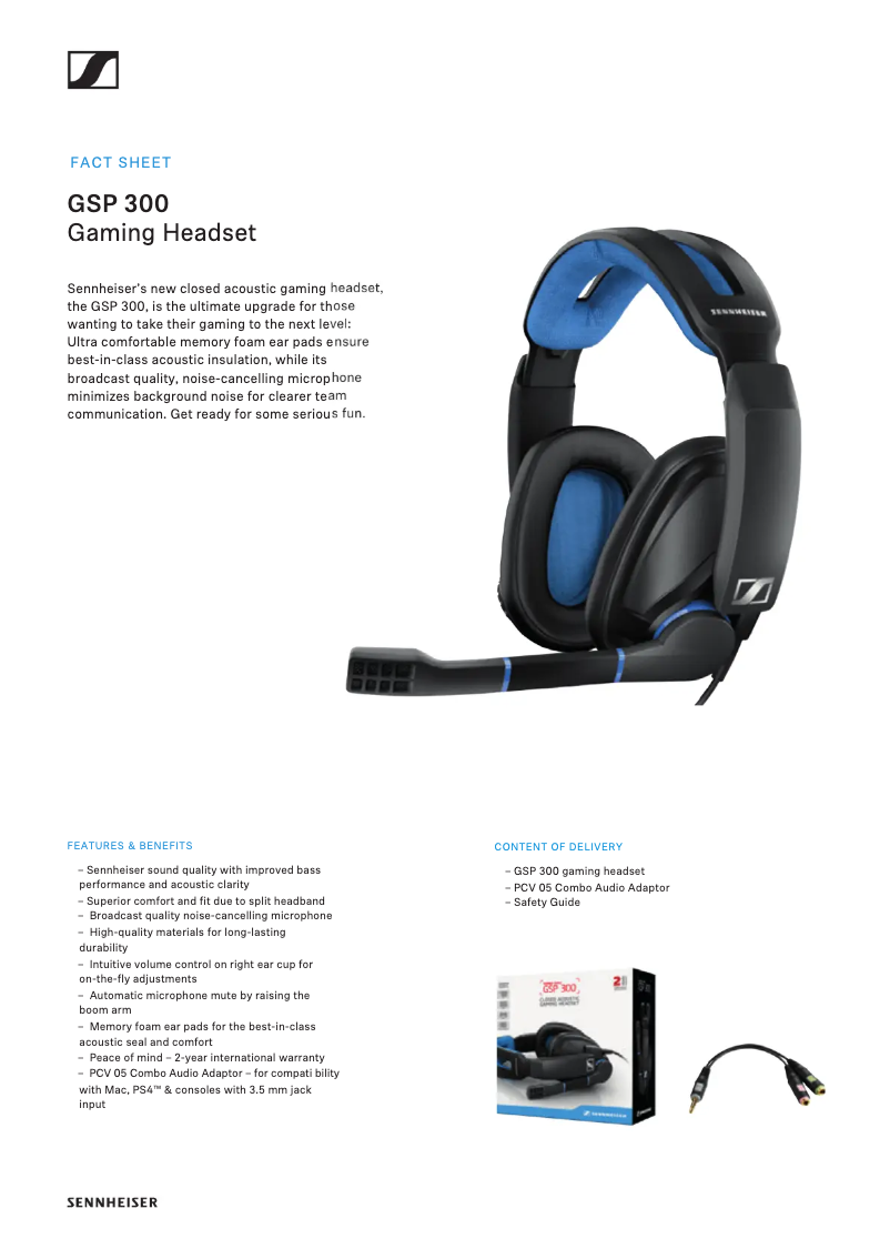 Página 1 del manual Manual de usuario Sennheiser GSP 300