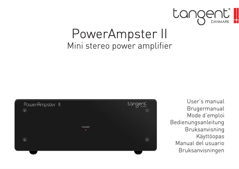 Image de la première page du manuel de l'appareil PowerAmpster II