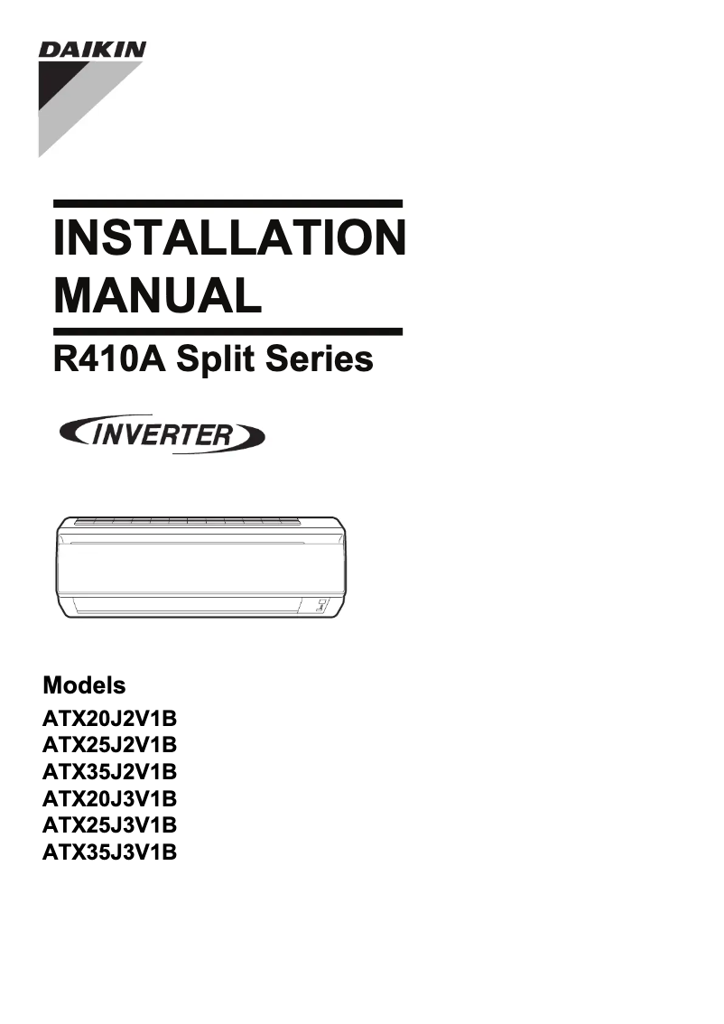 Imagen de la primera página del manual del dispositivo Inverter ATX20J2V1B