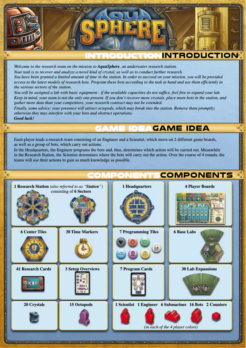 Image de la première page du manuel de l'appareil AquaSphere