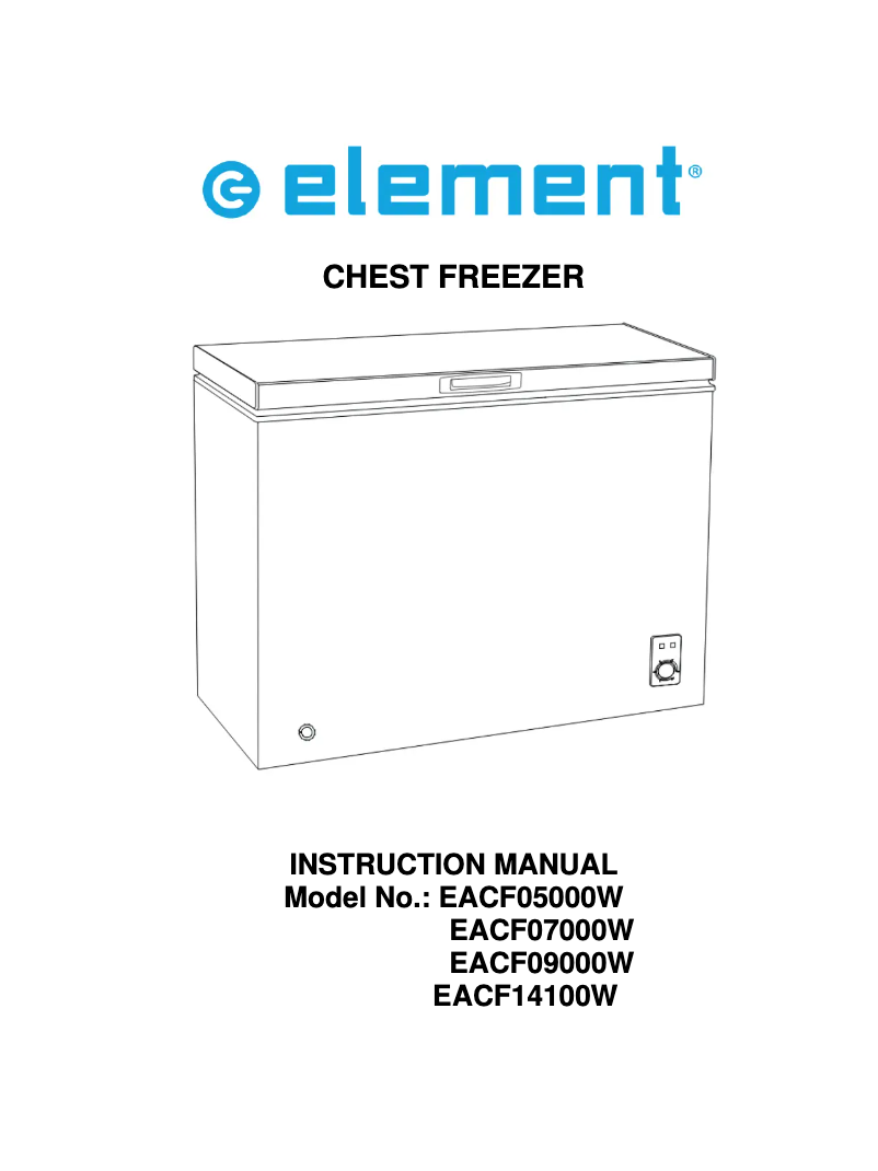 Image de la première page du manuel de l'appareil EACF14100W
