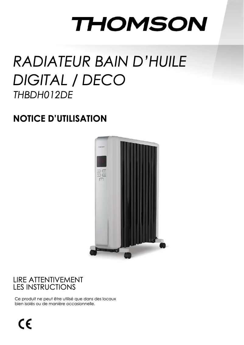 Image de la première page du manuel de l'appareil THBDH012DE