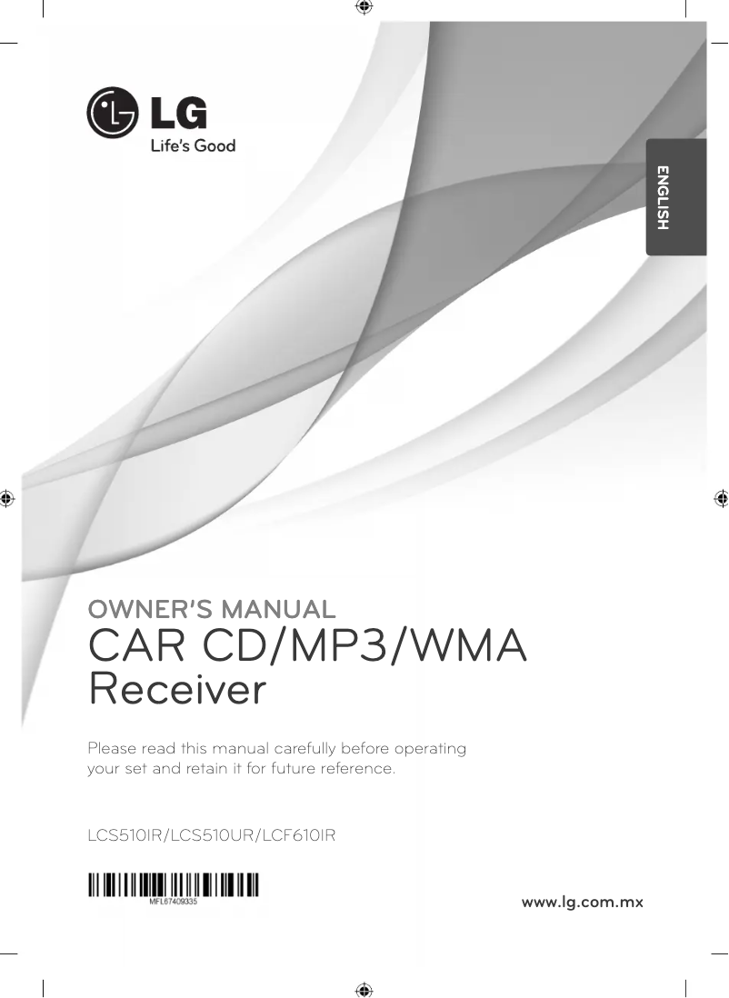 Page 1 de la notice Manuel utilisateur LG LCS510IRP1