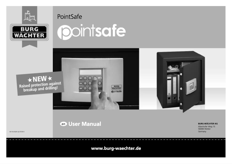 Image de la première page du manuel de l'appareil PointSafe