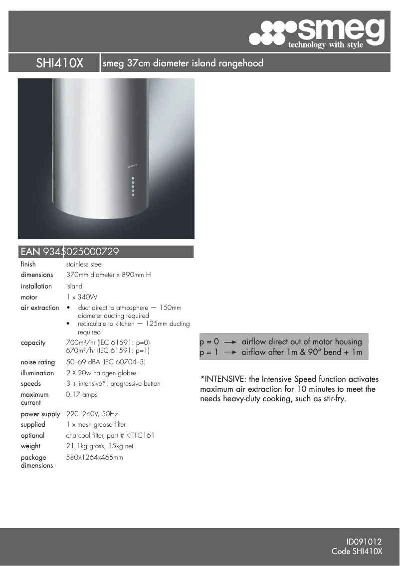 Image de la première page du manuel de l'appareil SHI410X