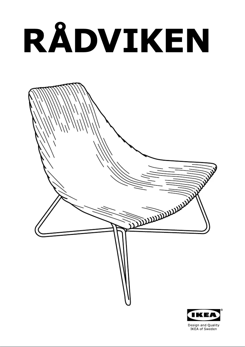 Page 1 de la notice Manuel utilisateur Ikea RÅDVIKEN 502.954.72