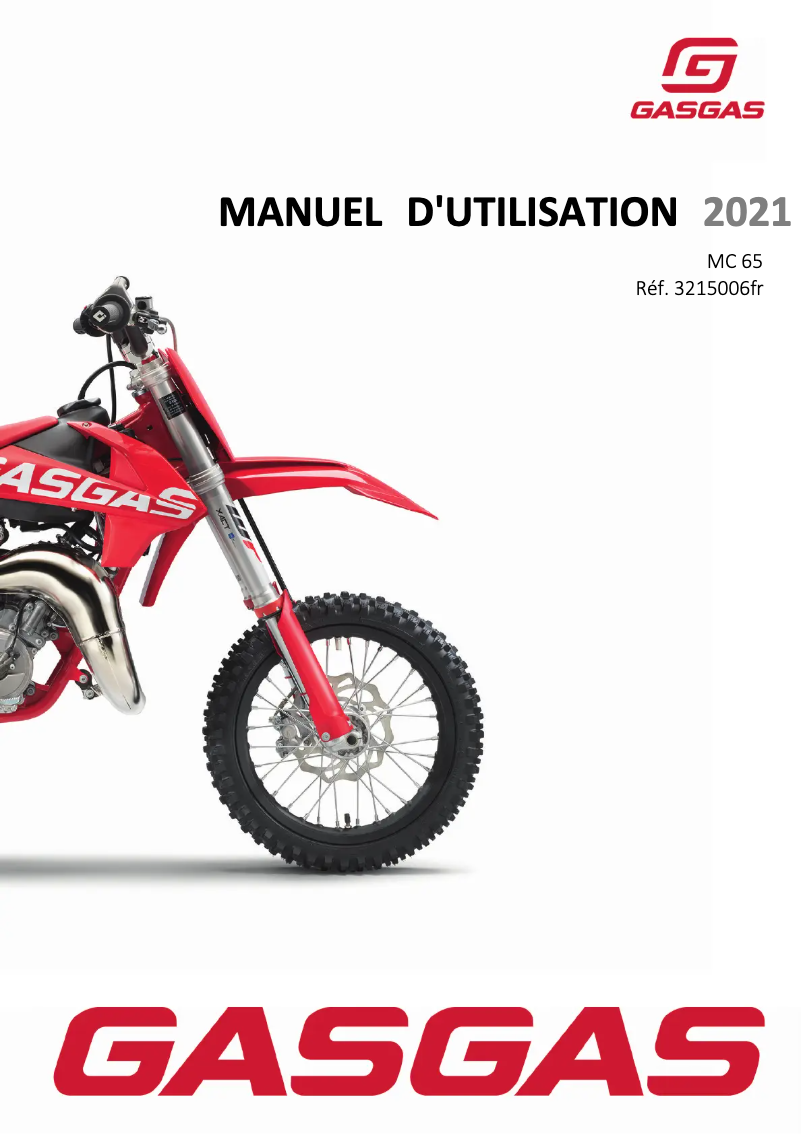 Image de la première page du manuel de l'appareil MC 65 (2021)